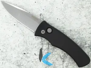 Protech DUKE2101 Duke 2, Black Aluminum Handle, Stonewash Magnacut Blade