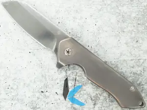 Used Kizer Ki3504K2 Guru with Titanium Handle, S35VN Blade Steel no Box