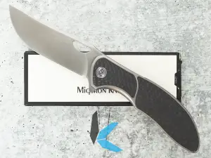 Used Miguron Knives, M390 Blade Steel, Carbon Fiber Inlays with Box