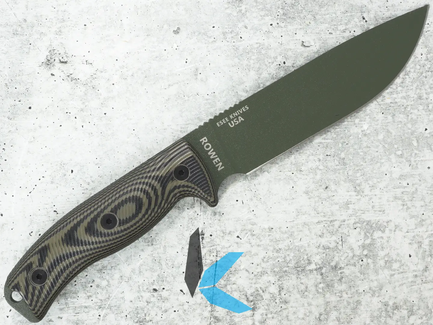 Used ESEE ESEE-6POD-003 OD Green Plain Edge, Black G10 Handles with Box - Image 3