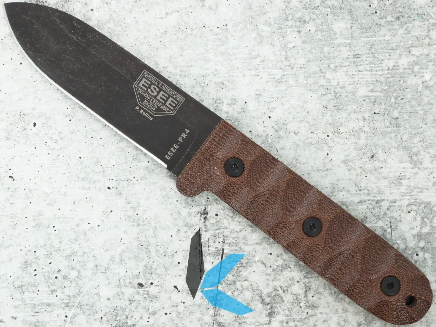 Used ESEE PR4 Fixed Blade Knife with Leather Sheath no Box - Image 2