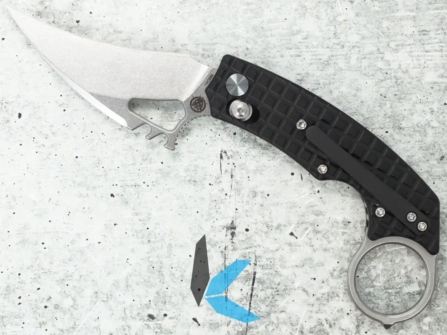 Used Ameight Knives Mk2 Folding Knife AME507WBK with Box - Image 2