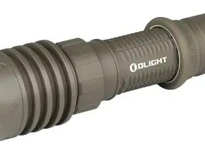 Olight Warrior X4 Rechargeable Long Range Tactical Flashlight with Tail Switch, Dark Earth