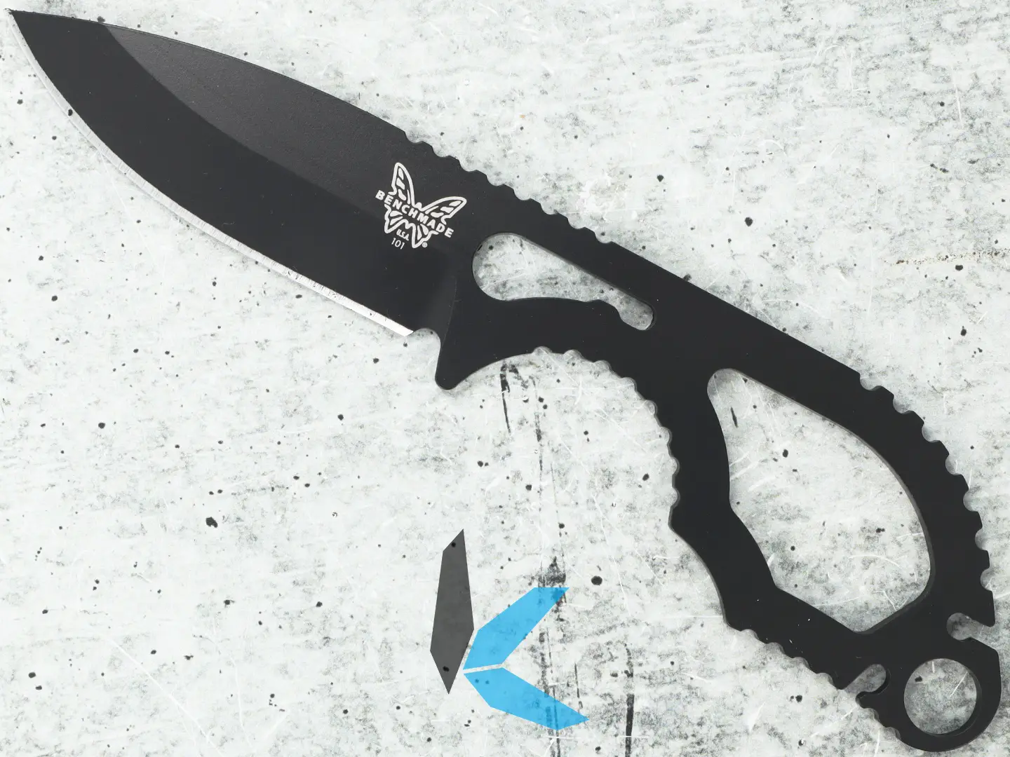 Used Benchmade 101BK Follow-Up, S30V Blade, Plain Edge with Skeletonized Handle, with Box and Sheath - Image 2