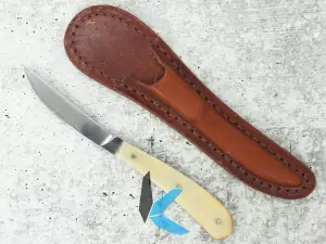 Used Case Knives XX 617-3 Desk Knife, 154CM Blade Steel with Leather Sheath