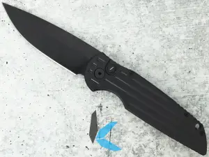 Protech TR-3 SWAT Operator Tactical Response 3-Black Handle w/Grooves, Sterile Black 154CM Blade, Tritium Button