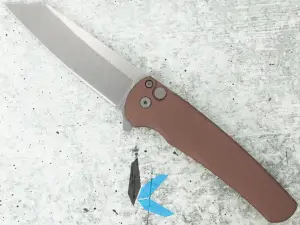 Protech 5401-FDE Malibu Flipper FDE Handles, SW Reverse Tanto Magnacut Blade, Blasted Deep Carry Clip