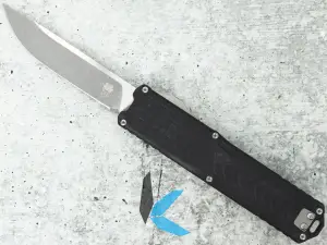 CobraTec Knives CTRNGBLKDNS Ranger Black, 3.25" Plain Stonewashed D2 Steel Blade