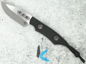 Heretic Knives H065-5A-BLK-G10 Kobold Bowie Battleworn Black G10