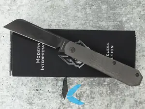 Used Jack Wolf Knives MIDNI-02-TI-JIG-REV-TUX Midnight Jack with Box and Can