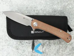 Used Sencut SA03D Scepter Flipper Pocket Knife, Flipper with Pouch