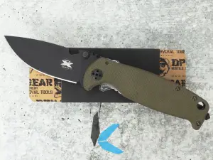 Used DPx Gear HEST 2.0 Folder, D2 Blade, Titanium and ODG G-10 Handles with Box