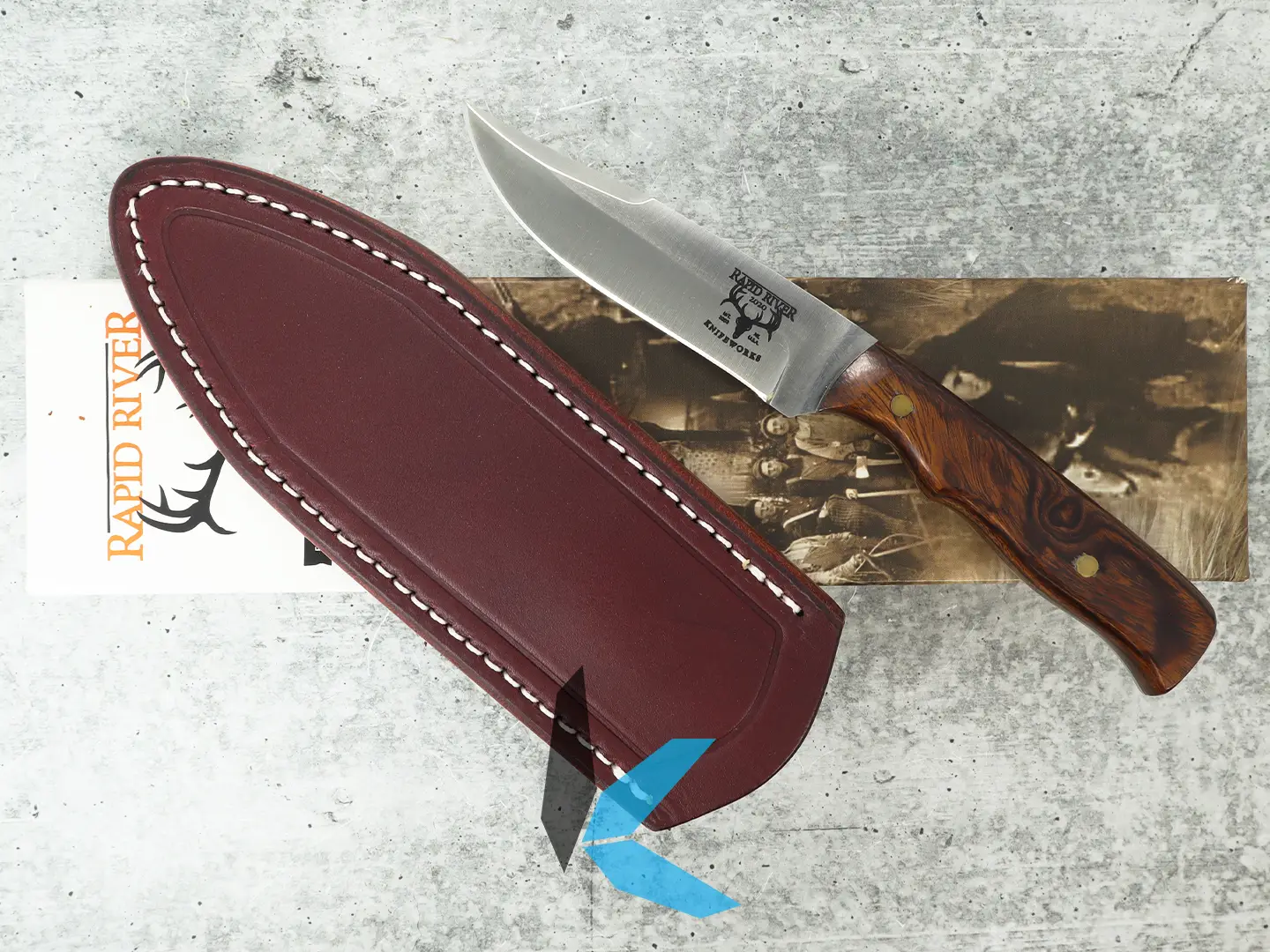 Used Rapid River Royal 7 Fixed Blade with Leather Sheath with Box "Perfect Condition"
