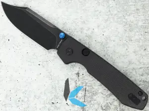 Vosteed A2910 Raccoon 14C28N Black Stonewash Blade, Black Micarta Handle