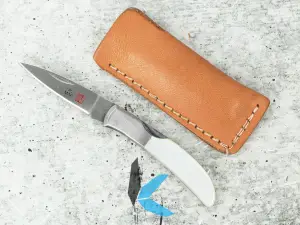 Used Al Mar Mini Lockblade Collectable with Leather Sheath
