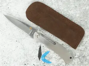 Used A.G. Russell K875C Folding Pocket Knife with Sheath