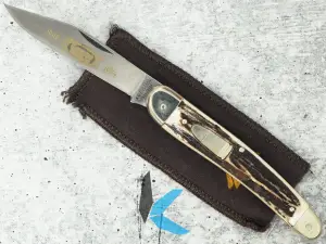 Used A.G. Russell ARK 72764 Folding Pocket Knife with Pouch