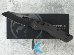 Used Microtech 210-1DLCTFLCFS MSI S/E Fluted Carbon Fiber Handle, DLC Std DLC Hardware