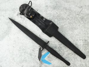 Used Military Stiletto All Black with Sheath (34)