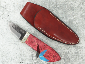 Used Japanese Short Fixed Blade with Sheath