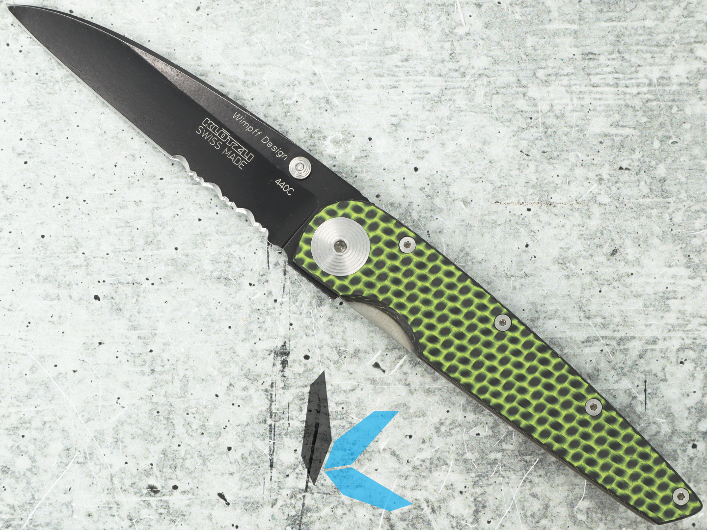 Used Klotzli Wimpff Design PS Green/Black Handle with Pouch - Image 2