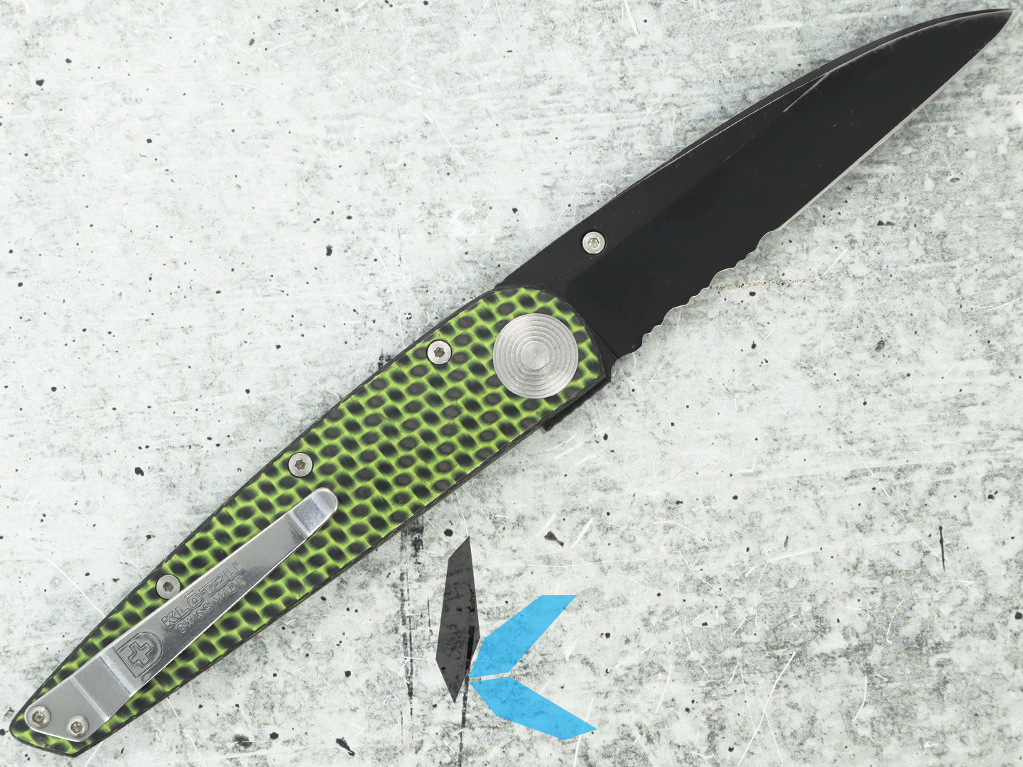 Used Klotzli Wimpff Design PS Green/Black Handle with Pouch - Image 3