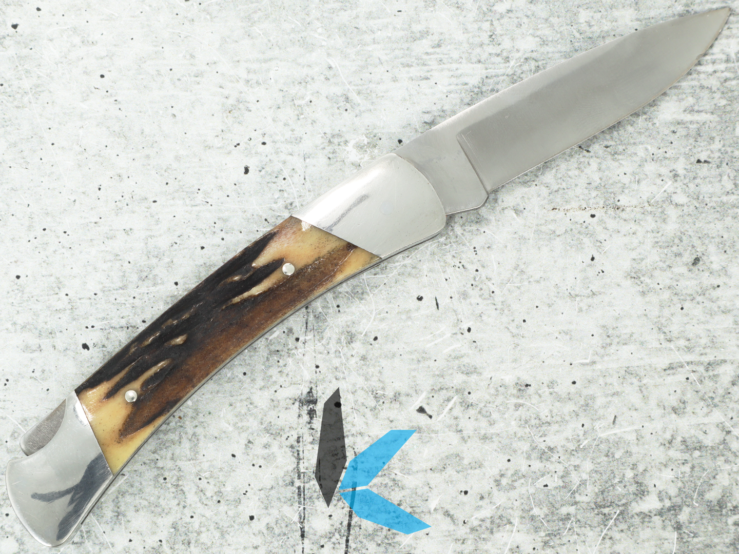 Used Buck Knives 501 Squire Cat #238 Stag Handles with Box - Image 3