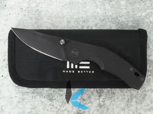 Used WeKnife Gnar Thumb Stud Opening Knife with Titanium Handle and S35VN Blade Steel with Case