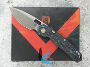 Used Vosteed A2208 Psyop, Elmax Satin Blade, Arctic Storm Fatcarbon Handle with Box