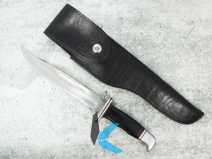 Used Buck Knives 120 Brown Trim on Handle with Sheath