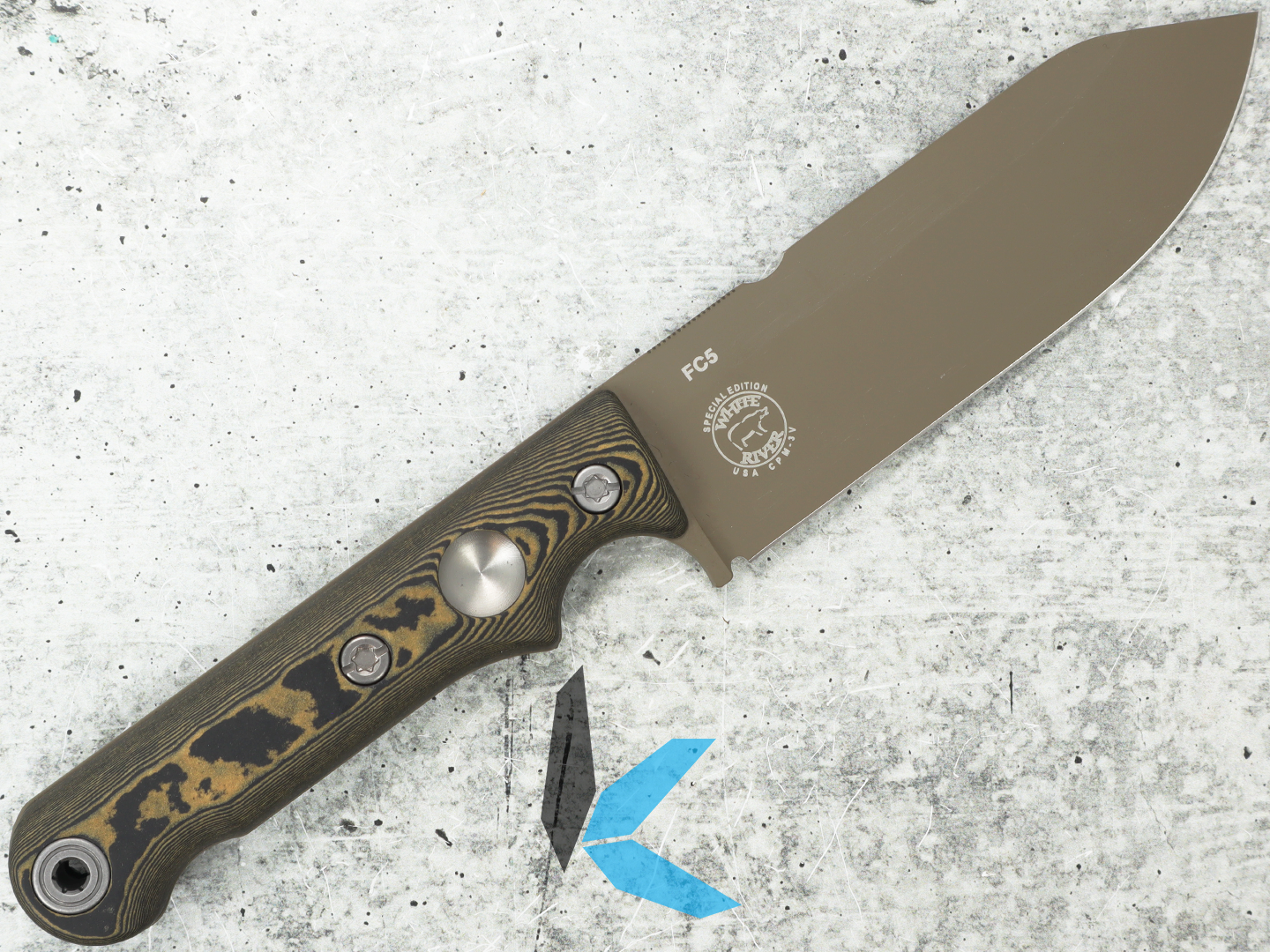 White River Custom Shop FC5 3V-FDE Cerakote Maple & Black Richlite ...