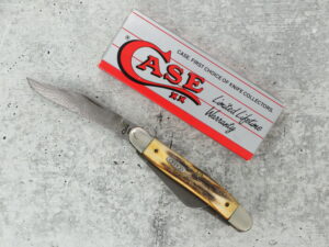 Pre-Owned Case Item No 01464 with org box, Stag Damascus Premium Stockman