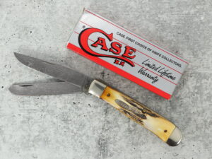 Pre-Owned Case Stag Damascus Trapper with org box