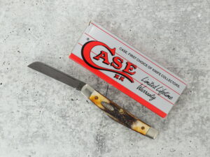 Pre-Owned Case Half Congress Stag, Damascus Blade with org box